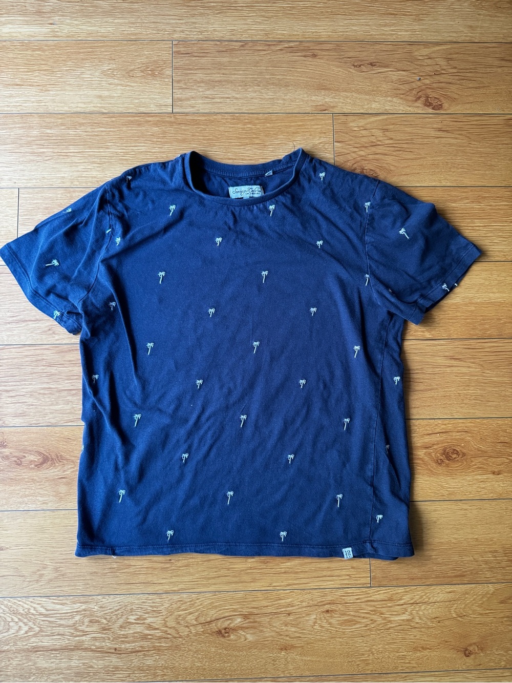Sovereign Code Navy Short-Sleeve Palm-Print Tee